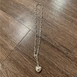 Jenny Bird Silver Heart Necklace